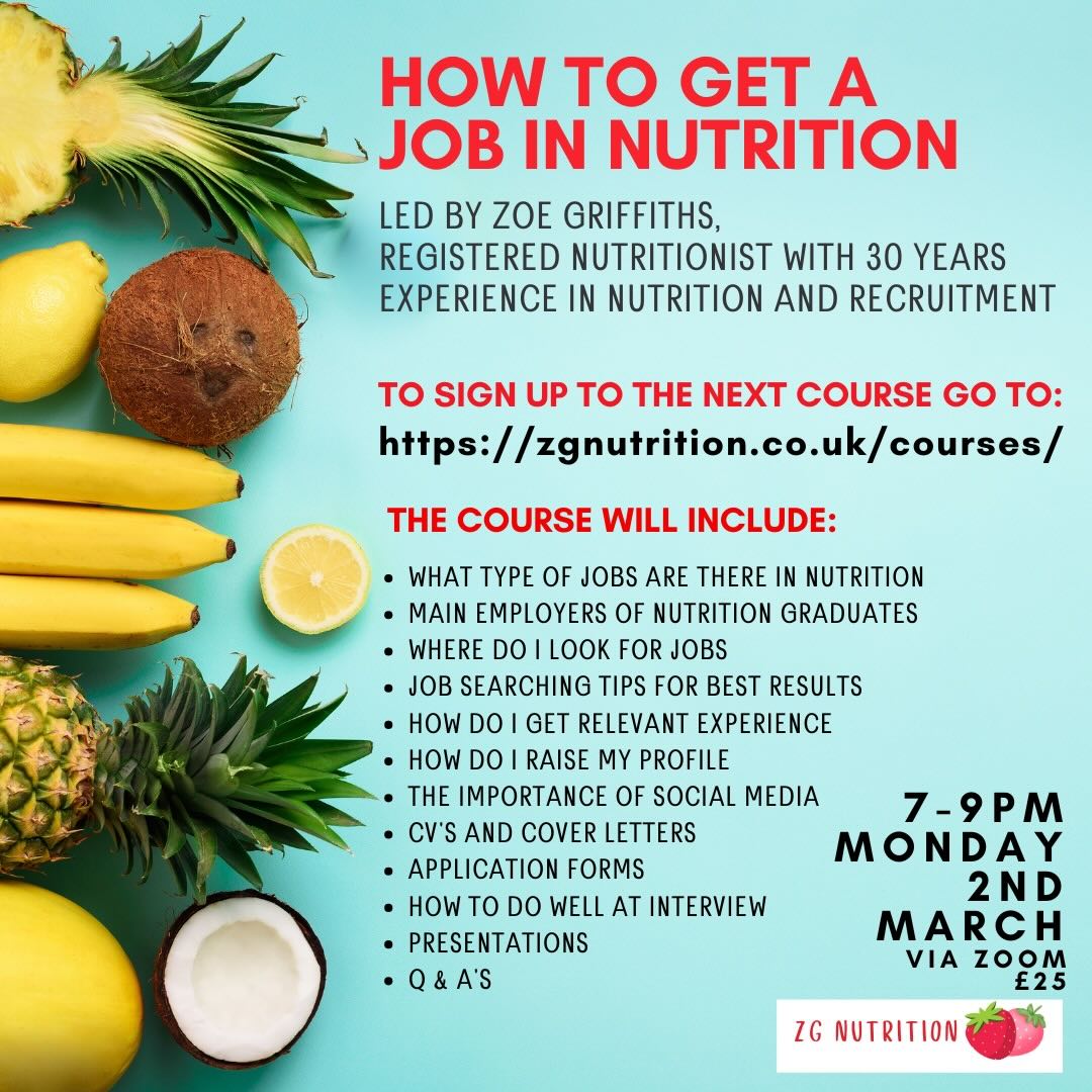 How to Get a Job in Nutrition Course