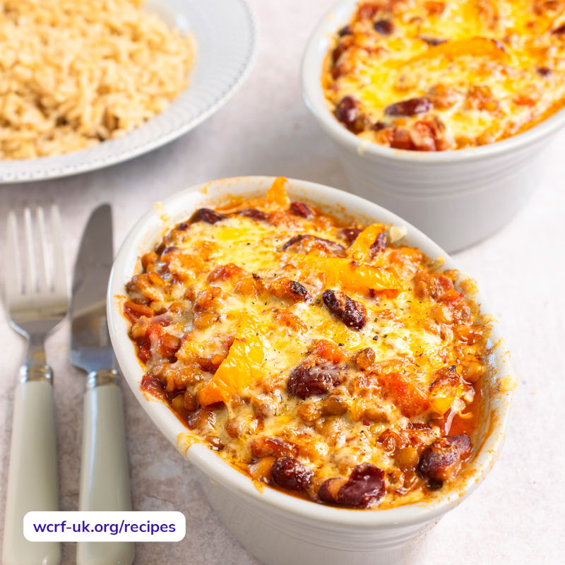 Lentil chilli bake